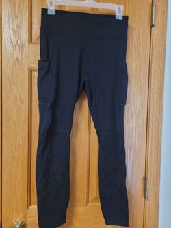 Motion 365 Made By Fabletics Leggings With Inside Pocket. Size Medium.  Black. With Side Pockets