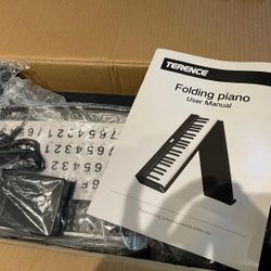 Black Folding Digital piano with 88 keys
