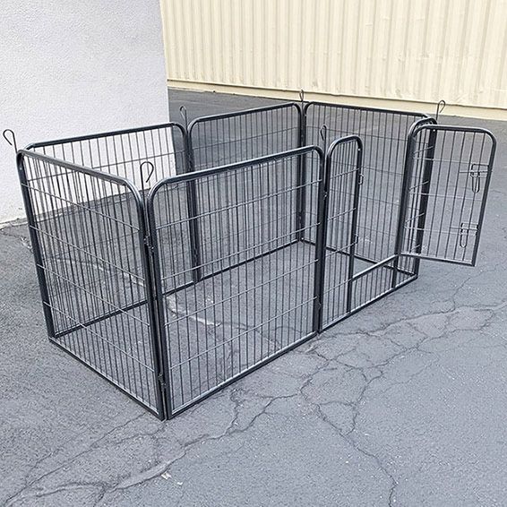 (Brand New) $75 Heavy Duty 6-Panel Dog Playpen, Each Panel 32” Tall X 32” Wide Pet Exercise Fence Crate Kennel Gate
