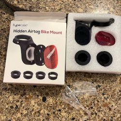 Airtag Bike Mount, Hidden Bicycle Seatpost Mount Compatible with Apple Airtags & Garmin Varia, Anti-Theft Air tag GPS Tracker Bike Reflector Holder fo