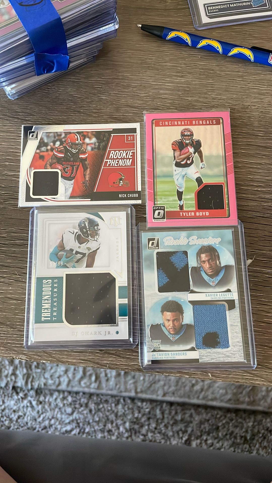 More Football patch Cards And a Numbered Card