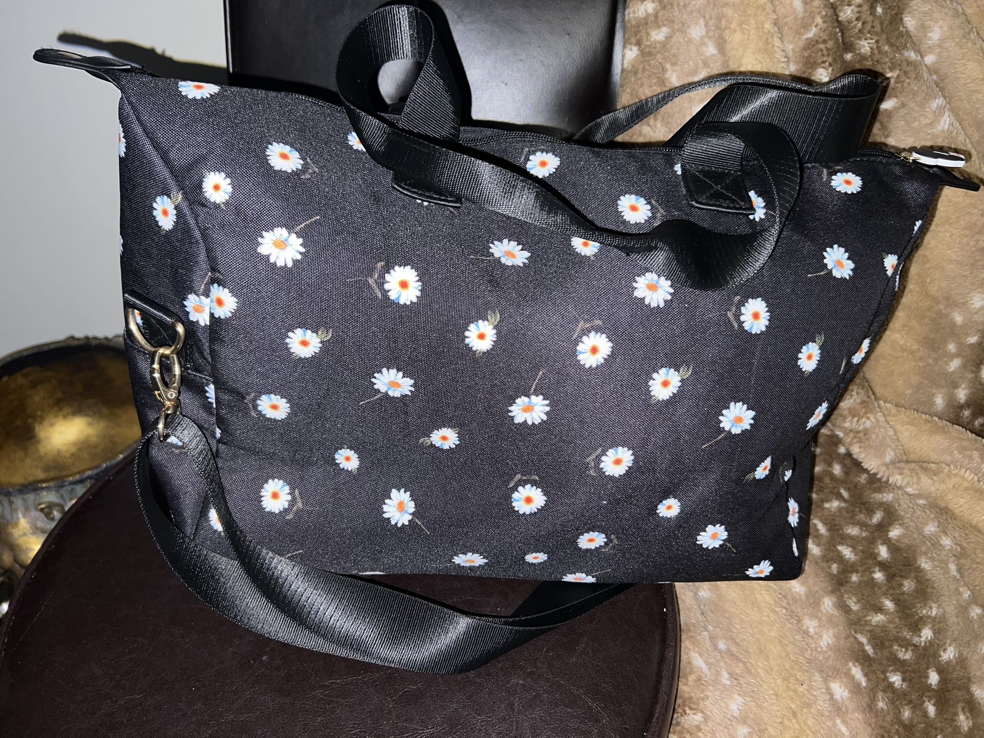 Alice + Olivia Daisy Print Canvas Travel Duffel Bag