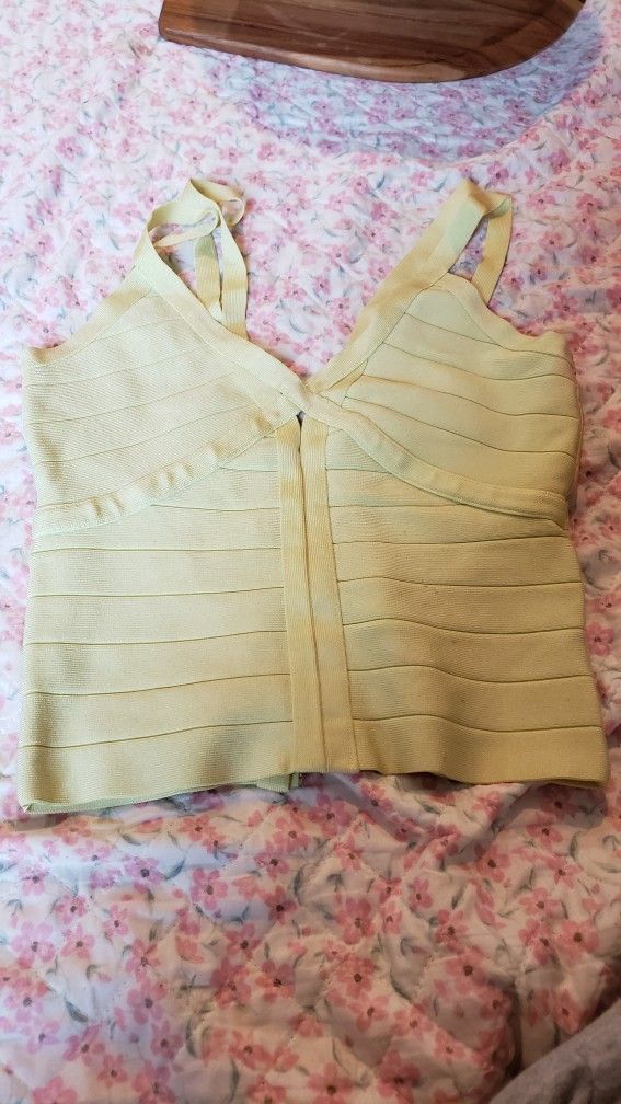 Bebe - Lime Corset Top