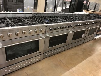 Gas stove 36 inch wide Stainless steel Pro Style
