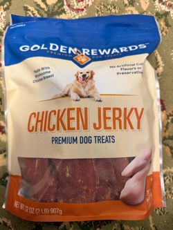 Golden Rewards Chicken Jerky Dog Treats 2 LB