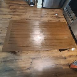 Entertainment center table..Solid wood..Dark brown..