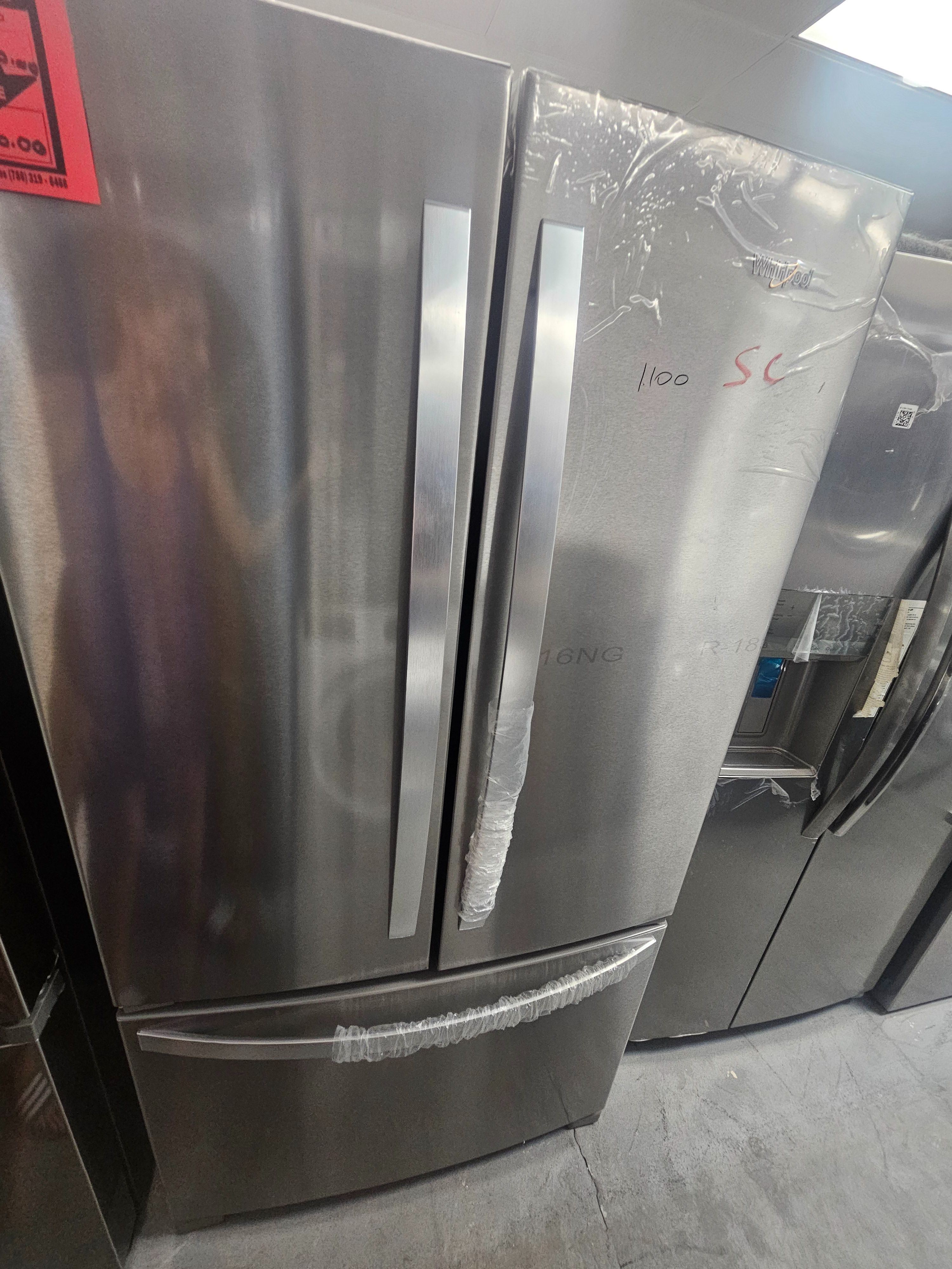 New Whirlpool 25.2 Cu Ft Stainless French Door Refrigerator