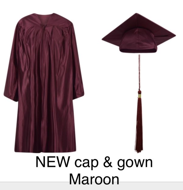 NEW Jostens Maroon graduation cap and gown for Sale in Mercer Island