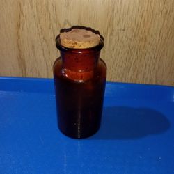 Vintage Medicine Bottle With Cork Top