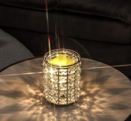 Crystal Wax Melt Warmer Electric Essential Oil Burner | Lighted Wax Melter