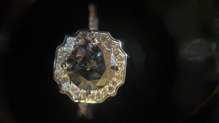 stunning diamond Moissanite 2.0ct 925 silver size 9