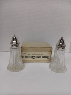 F. B.  Rogers Crystal Salt & Pepper Shakers