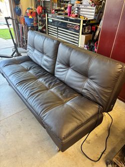Lather futon couch bed