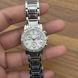 Bulova  Women’s Diamond Studded Chronograph Quartz Watch