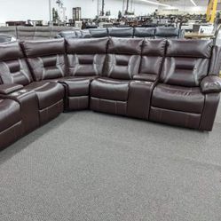 New Power Recliner Sectional Couch Only $50 Down Payment