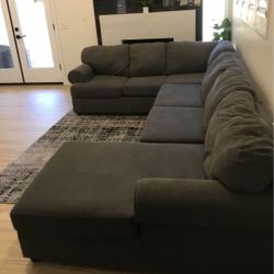 CHARCOAL BRAND NEW DARK GREY SECTIONAL 
