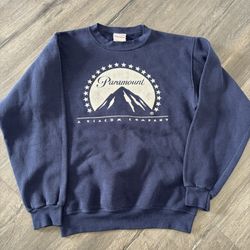 Vintage Paramount Sweatshirt Mens Small Blue Crewneck A Viacom Company USA 90s