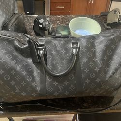 Louis Vuitton Monogram Eclipse Keepall Bandouliere 55