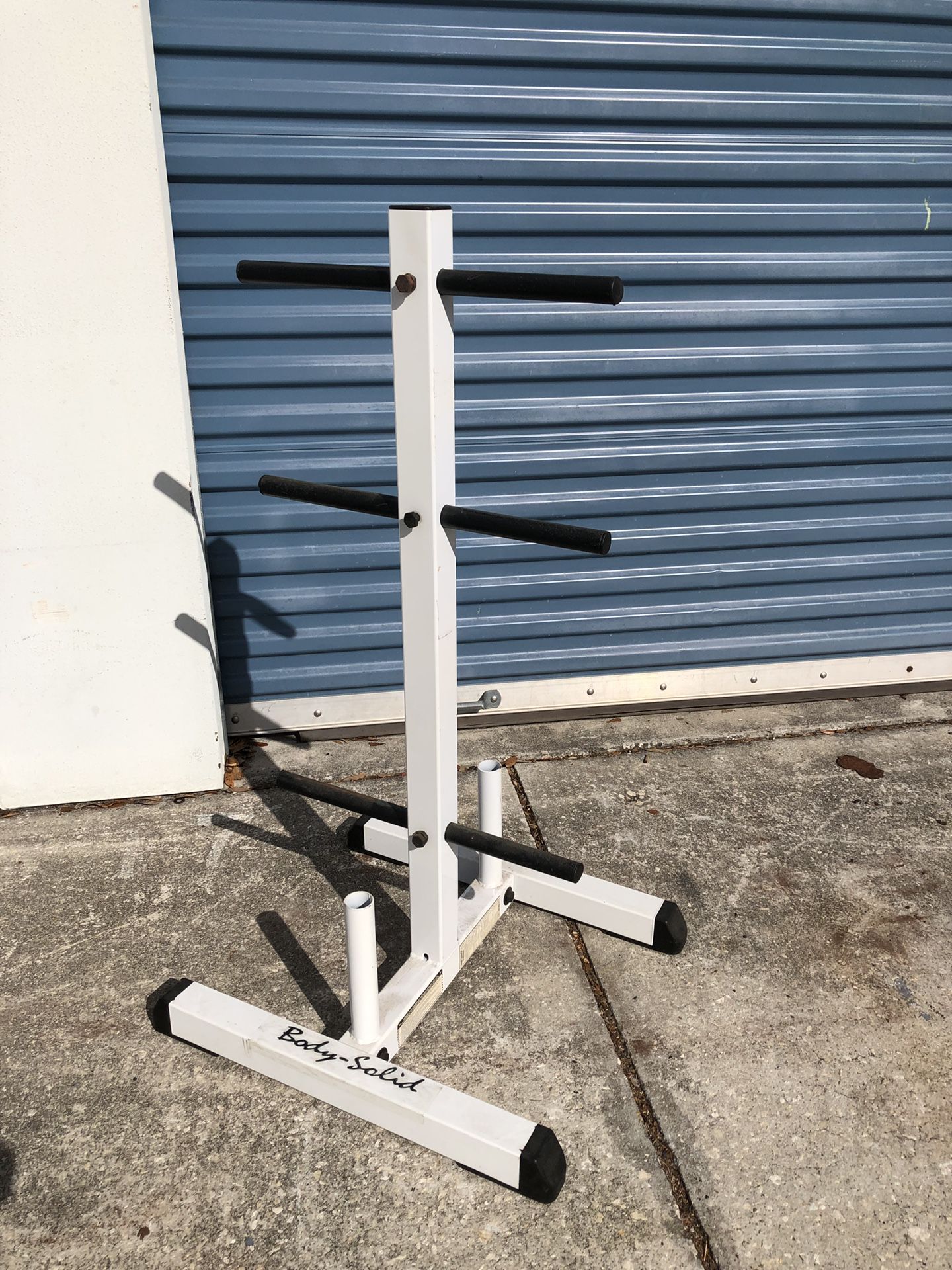 Body solid weight plate tree rack