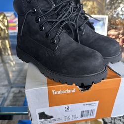 Timberland 6" Premium Black Suede 
