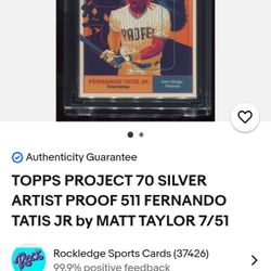 Fernando Tatis Jr Baseball Card S