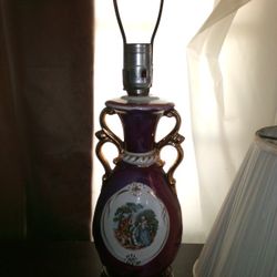 Portrait Lamp And Dish Plate