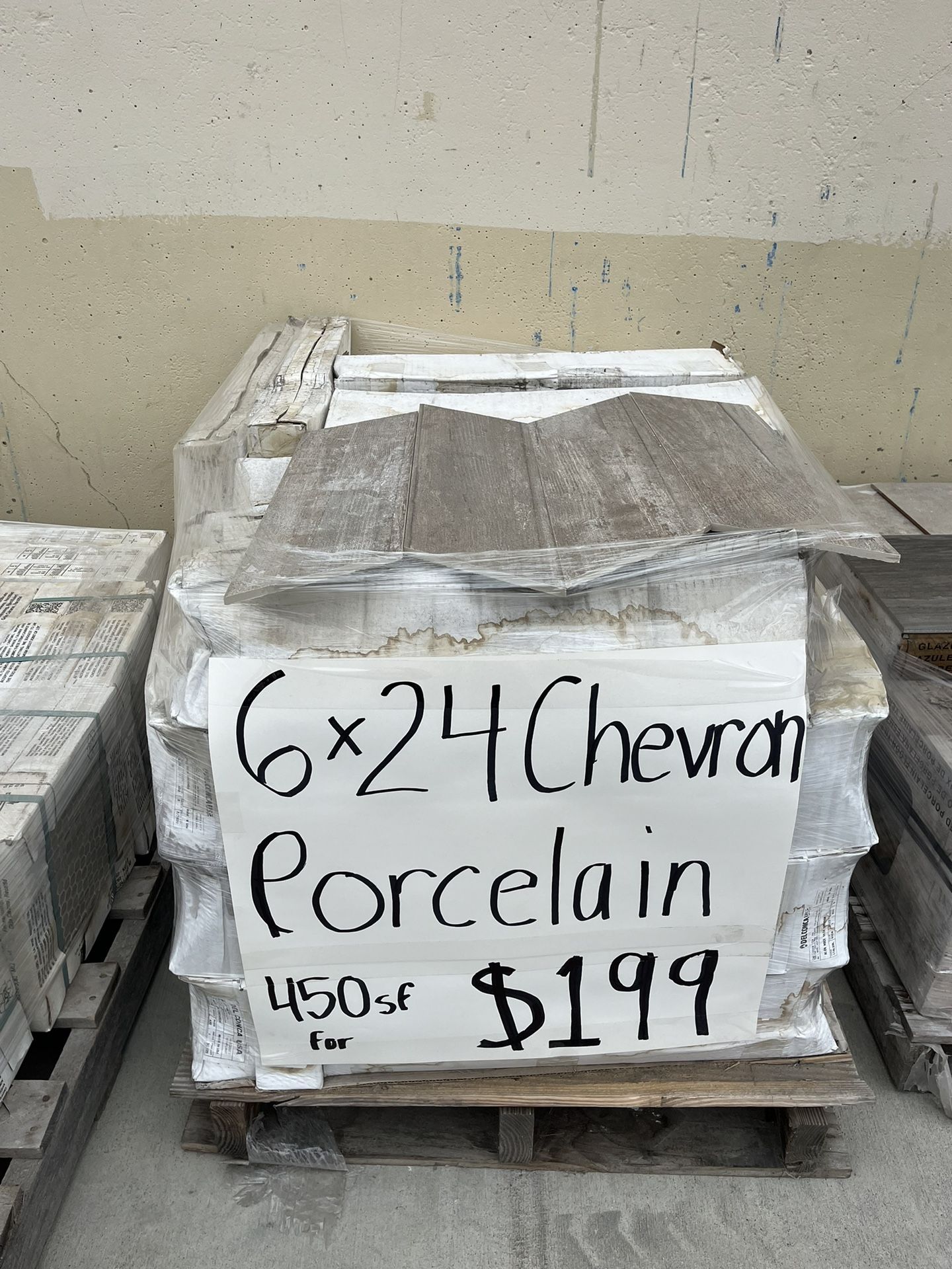 6x24 Chevron Porcelain 