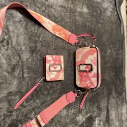 Marc Jacobs Pink Cross Body Bag With Matching Wallet 