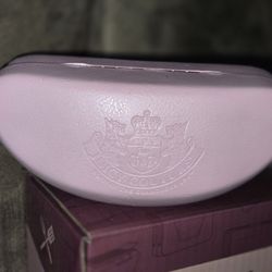 Juicy Couture Hard Glasses Case Eyeglasses Sunglasses Case Pink Authentic Empty