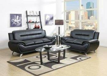 Brand New | Sofa & Loveseat | Black | Delivery & Financing Available