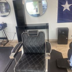 Barber Chair and station