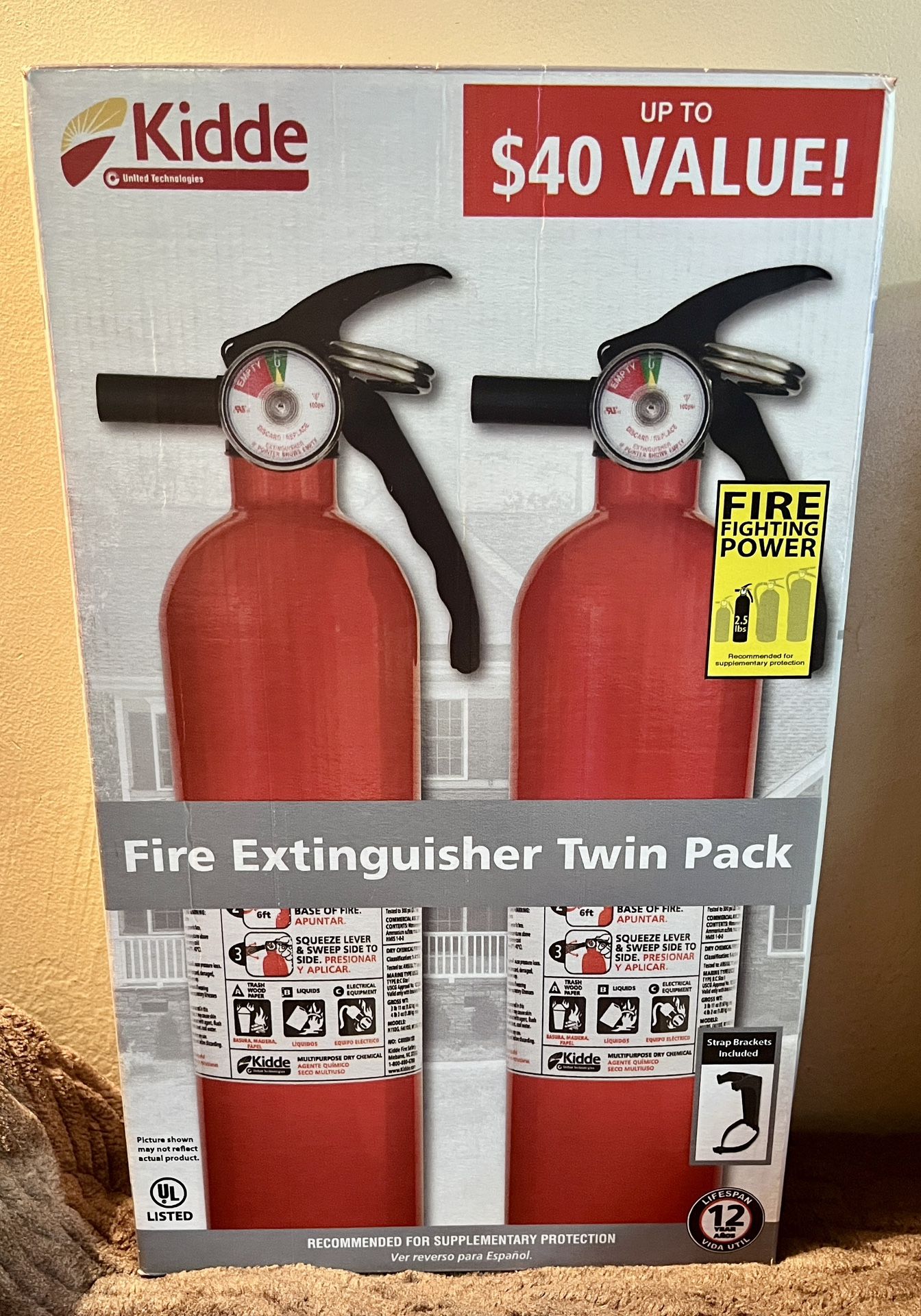 Kidde Fire Extinguisher Twin Pack