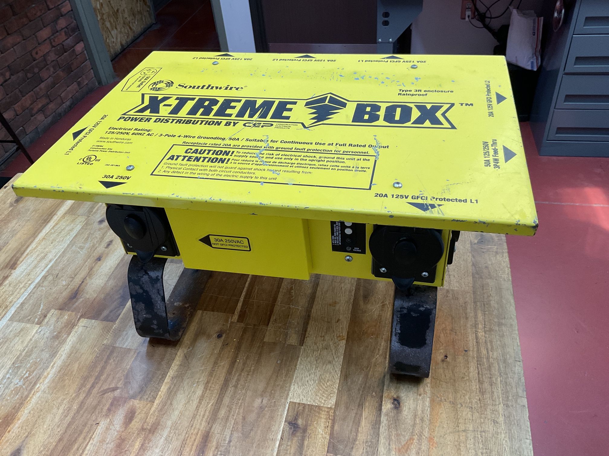 Southwire X-treme Power Distribution Box, Temporary Power Box, 50-Amp, 125/250V,