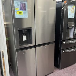 Refrigerator, 36” Side By Side Refrigerator Free Delivery With Warranty 