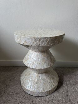 Pearlescent side table
