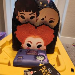 Hocus Pocus Loungefly Backpack And Wallet. 