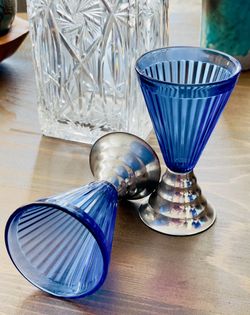 SET OF 2 VINTAGE ART DECO CORDIALS 