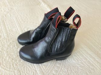 botin boots little boy black leather