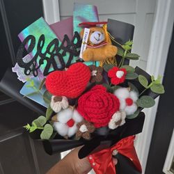 Ramo De Flores Crochet Para Graduación 