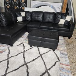 Sectional Couch With Ottoman Storage 