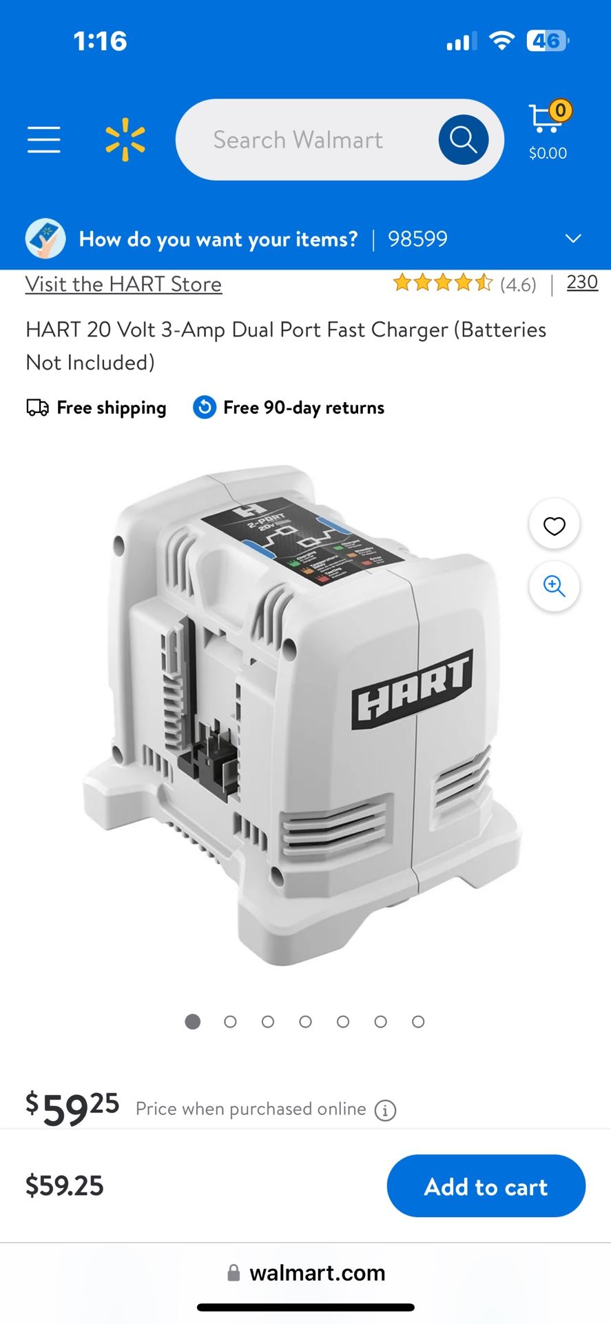 Hart 20v Battery Charger