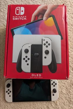 Nintendo Switch OLED 64GB WHITE Joy Cons Console+128gb SD card