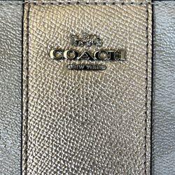 Metallic Coach Wristlet 