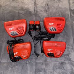 Milwaukee Chargers And Batteries