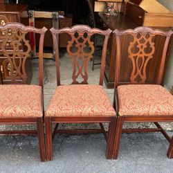 Three Nice Solid Wood Chairs