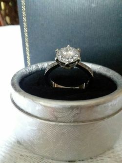Size 8 White gold plated over Sterling silver