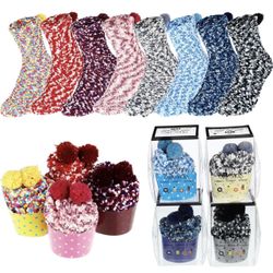 8 Pairs Valentine's Day Cupcake Socks Gifts for Women Girl Fuzzy Fluffy Sock DIY Present Socks Birl Fuzzy Fluffy Sock DIY Present Socks Birthday Gifts
