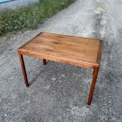 Vintage Mid Century Danish Style Small Walnut Coffee Table 