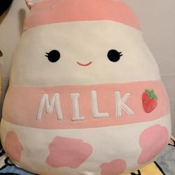 Jumbo Strawberry Milk Squishmallow