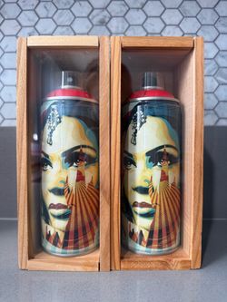 Limited Edition Art Spray Cans in Wooden Display Boxes